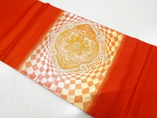 Japanese Kimono / Antique / Fukuro Obi Combined weave